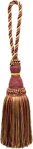 DCOPRO Beautiful Large 8" (20cm) Tassel (KTH8) Burgundy Gold Red Multicolor #1253 (Carmine Red Yellow Gold Dark Red) Individually Sold