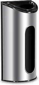 Utopia Kitchen Wall-Mounted Stainless Steel Grocery Bag Holder, Silver