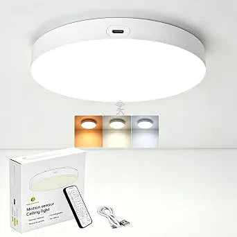 10000mAh Rechargeable Radar Motion Sensor Ceiling Light with Remote