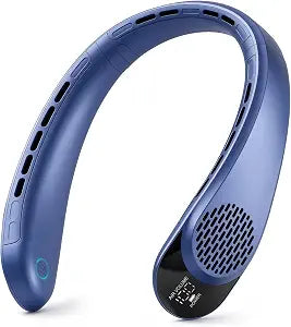 ASNUG Neck Fan, USB Rechargeable Personal Fan, 4000 mAh Battery Operated, 3 Speeds Adjustable, Faster Cooling, Ultra Quiet, Suitable for Home, Office, Travel, Sports