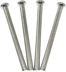 Door Hinge Pin Maxmoral 4pcs 4" Hinge Pins for Interior Door Security Replacement, Silver