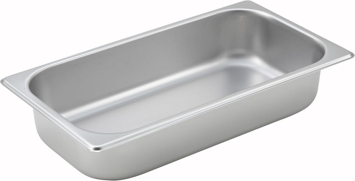 Winco 1/3 Size Pan, 2-1/2-Inch, Stainless Steel