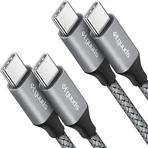etguuds USB C to USB C Cable 4ft, 2-Pack 60W C to C Cable Fast Charging