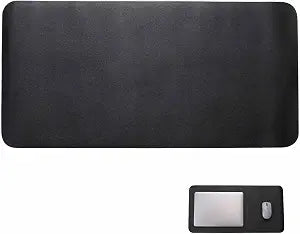 PU Leather Mouse Pad 24x12 Black Keyboard Mat Desk Pad