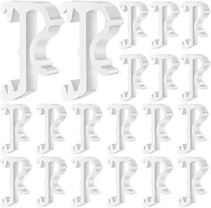 Jetec 20 Pieces 1 Inch Valance Clips for Window Blinds White Plastic