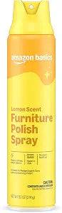 Amazon Basics Lemon Scent Multi-surface Furniture Polish Spray, Cleans, Shines & Protects, No Waxy Build-up, 9.7 OZ, Pack of 1