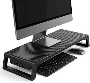 Zapuno Desk Organizer and Accessories, Computer Monitor Stand Riser with USB Hub , Laptop Stand