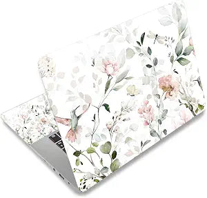 RICHEN Laptop Notebook Skin Sticker Cover Decal, 12 13 13.3 14 15 15.4 15.6 inch Laptop Vinyl Skin Sticker Cover Art Protector Notebook PC (Flowers and Birds)