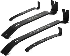 4-Piece Flat Pry Bar Crowbar Set High Carbon Steel Forged