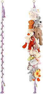 CERETIA 80" Stuffed Animal Organizer Chain, Wall Corner Storage, Rainbow