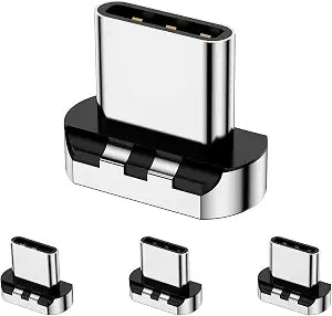 Magnetic Connector Tips Head for USB-C Android Devices (4 Pack), only Compatible 5A Magnetic Charging Cable or Magnetic Adapter