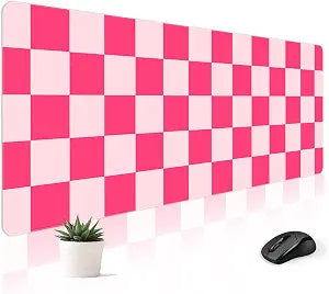 Cute Desk Mat for Keyboard Desktop Extra Large Mouse Pad, Plaid