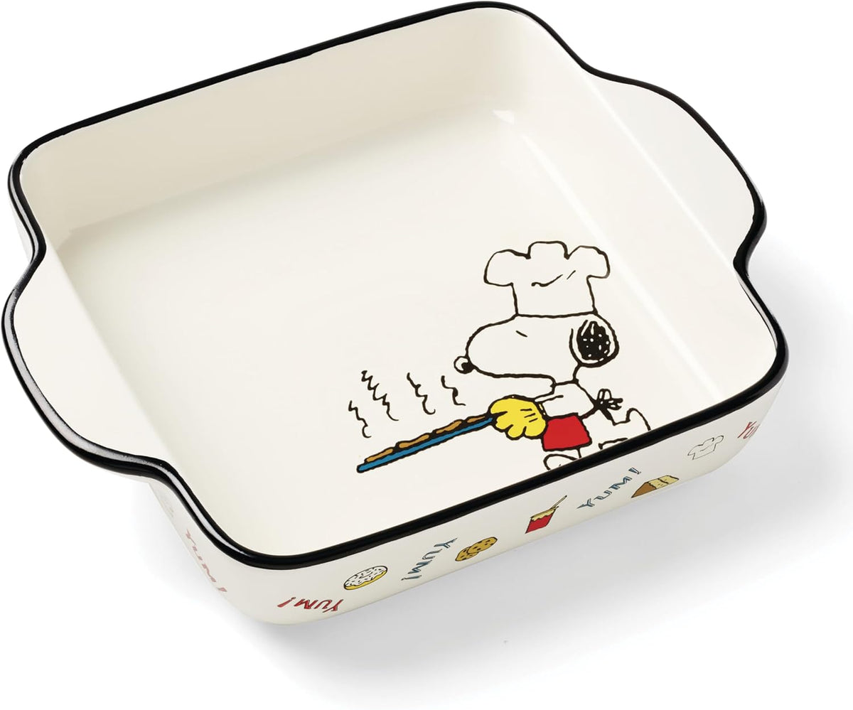 Lenox Chef Snoopy Stoneware Square Baking Dish