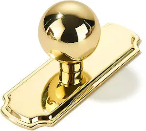 khtumeware 10-Pack Heavy Duty Solid Backplate for Cabinet Knobs Polished Brass Drawer Knobs with Backplate Suitable for Dresser and Kitchen Cabinet Hardware.