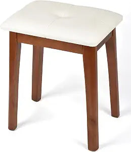 Solid Wood Vanity Stool with Cushion