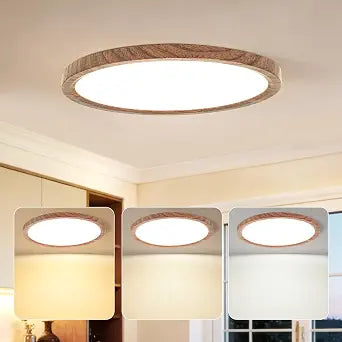 Kimjo 12 Inch 24W Flush Mount Flat Ceiling Light, 3 Color Temperature