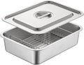 4 inch Deep Roasting Pan Turkey Roaste Baking Pans with Rack and Lid