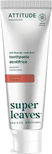 Attitude Fluoride Toothpaste for Sensitive Teeth, EWG Verified, 4.2 Oz