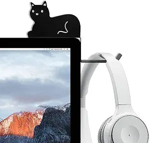 Monitor Stand Headphone Hanger with Cat Tail Hook
