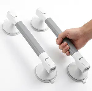 Suction Grab Bars for bathtubs, 16 Inch, Grey