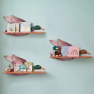 Novabright 3 Pcs Mallard Duck Floating Shelf Set for Kid Room Decor