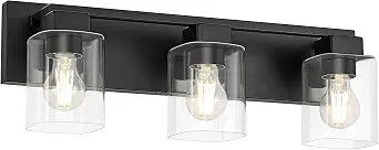 21.6 Inch Bathroom Light Fixtures, with Clear Glass Shade