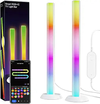 Smart LED Light Bar, RGBICWW TV Light Bars for Room, Gaming With Music Sync