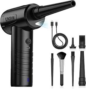 Compressed Air Duster, Efficient 55000RPM, Compact Design, Super Quiet