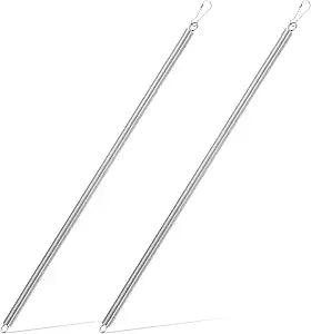 2 Pcs Screen Door Springs with 2 Hooks, 14 Inch Long Extension Spring Stainless Steel Screen Door Closer Springs Universal Garage Doors Spring Replacement Hardware for Lightweight Storm Doors