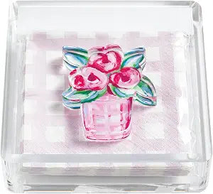 Mud Pie Acrylic Flower Napkin Holder