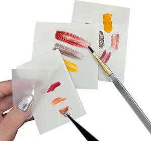 Disposable Nail Polish Mixing Papers, Three Sizes DIY Manicure Pigment Art Palette, Portable Waterproof Drawing Tool for Gel Makeup and Salon, Translucent, 150 Sheets
