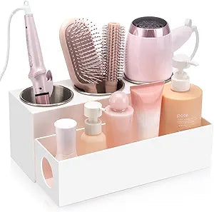 GFWARE Hair Tool Organizer with 3 Stainless Steel Cups, Cooling Hot Tools