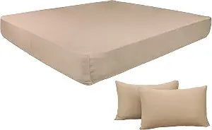 N&Y HOME Bundle Set of Stretch Fitted Sheet and Pillow Cases - Taupe, Queen