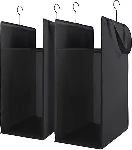 FENTEC Hanging Laundry Hamper2 Pack Black Hanging Laundry Basket