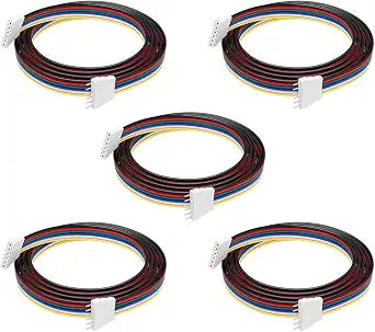 5pcs 22AWG 6 Pin JST Male Female Plug LED Connector 1.64ft(0.5m) Wire