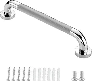Grab Bars for Shower, 16 Inch Anti Slip Shower Handles for Senior, Safety Bathroom Shower Grab Bar, 304 Stainless Steel Handicap Grab Bars, Elderly Bathtub and Toilet Assist