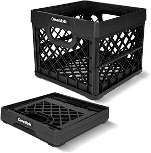 CleverMade Collapsible Milk Crate (100% Recycled) - 25L - Obsidian