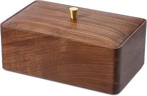 Wooden Storage Box Walnut small wood box with lid - Decorative Boxes for Crafts, Sewing, Keepsake, Memory