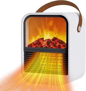 Portable Mini Electric Fireplace Space Heaters for Indoor Use