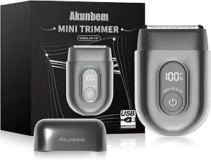 Akunbem Electric Razor for Men Mini Electric Shavers for Men Portable Foil Shaver with Upgraded 3 Floating Razor Blades Wet/Dry Use USB Rechargeable LED Display