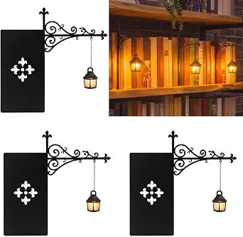 Library Lantern Bookshelf Lights - 3-Pack Decorative Lighting for Bookworms