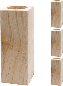 4Pcs Cuboid Wood Bed Risers Furniture Risers for Sofa Chair Table