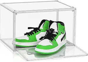 Heavy Duty Acrylic-Look Shoe Box, Size 13, Stack Everyday Footwear Storage
