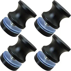 soujkooy 4Pcs Shower Glass Door Handle, Sliding Shower Doors Knob, Black