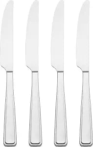 Oneida Reid Dinner Knives Silverware Set for 4, Flatware