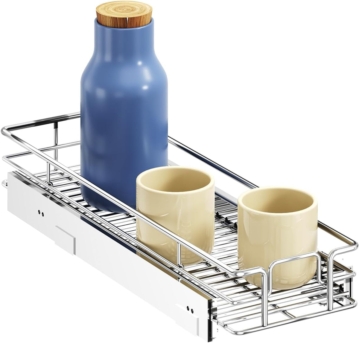 ROOMTEC Pull Out Cabinet Organizer, Cabinet Pull Out Shelves 71/2" W x 211/2" D, Heavy Duty Cabinet Drawers Slide Out Kitchen Cabinet Organizers Storage Shelf