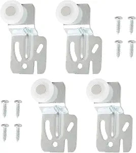 4 Pcs Sliding Closet Door Roller Kit - Quiet 2 Way Sliding Design