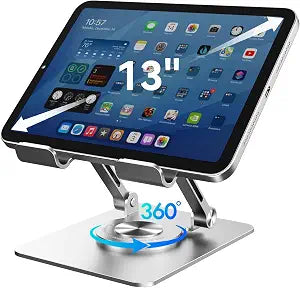 K&ZZ Adjustable Tablet Stand for Desk 360 Rotating Tablet Holder Stand