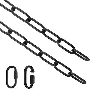 Helunsi Industrial Lighting Chain, 6 Feet Black Light Fixture Chain