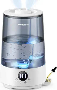Homvana Top-Fill Cool Mist Humidifiers for Bedroom, Large Room(3.6L,Grey)